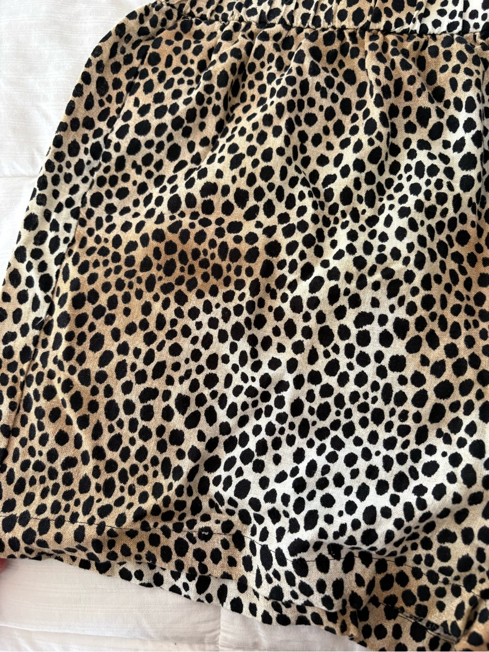 Michael Kors Leopard-Print Elastic Waist Shorts - Tan & Black - Picture 6 of 6